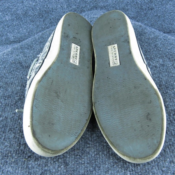 SPERRY‎ Women Boat Shoe Gray Fabric Lace Up Size 8 Medium - Picture 9 of 9